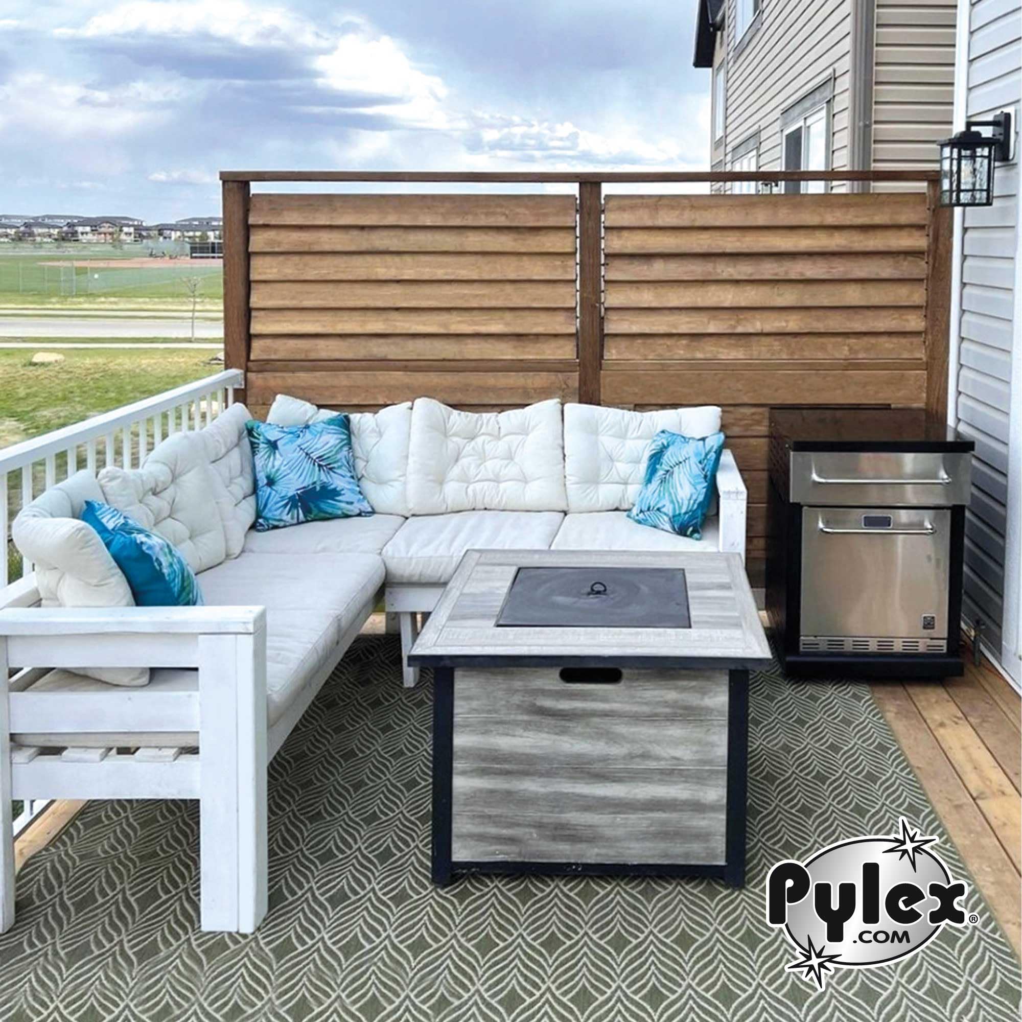 Pylex deck setup example showing integration with outdoor aesthetics