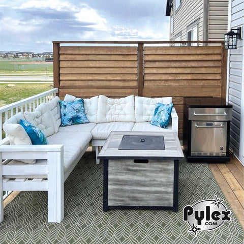 Pylex deck setup example showing integration with outdoor aesthetics