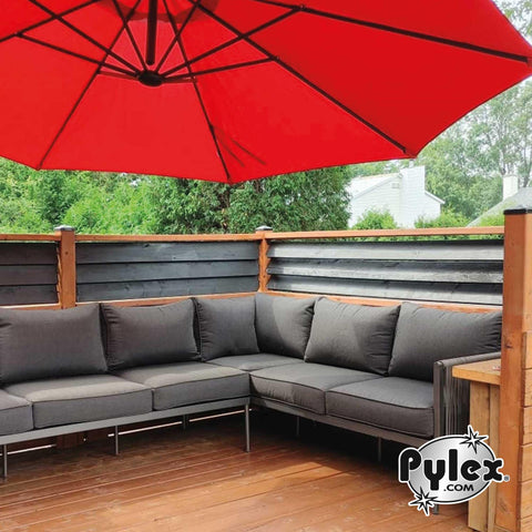 Pylex durable black powder coating protects brackets from rust and weathering.