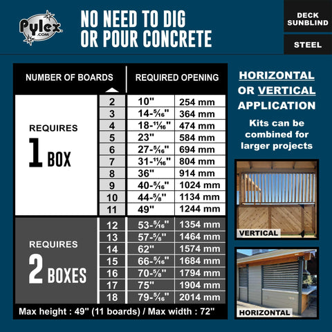 Pylex hardware included delivers easy installation for wood decks up to 11 boards.
