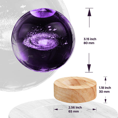PYMIN3D wooden base night light complements modern and rustic styles.
