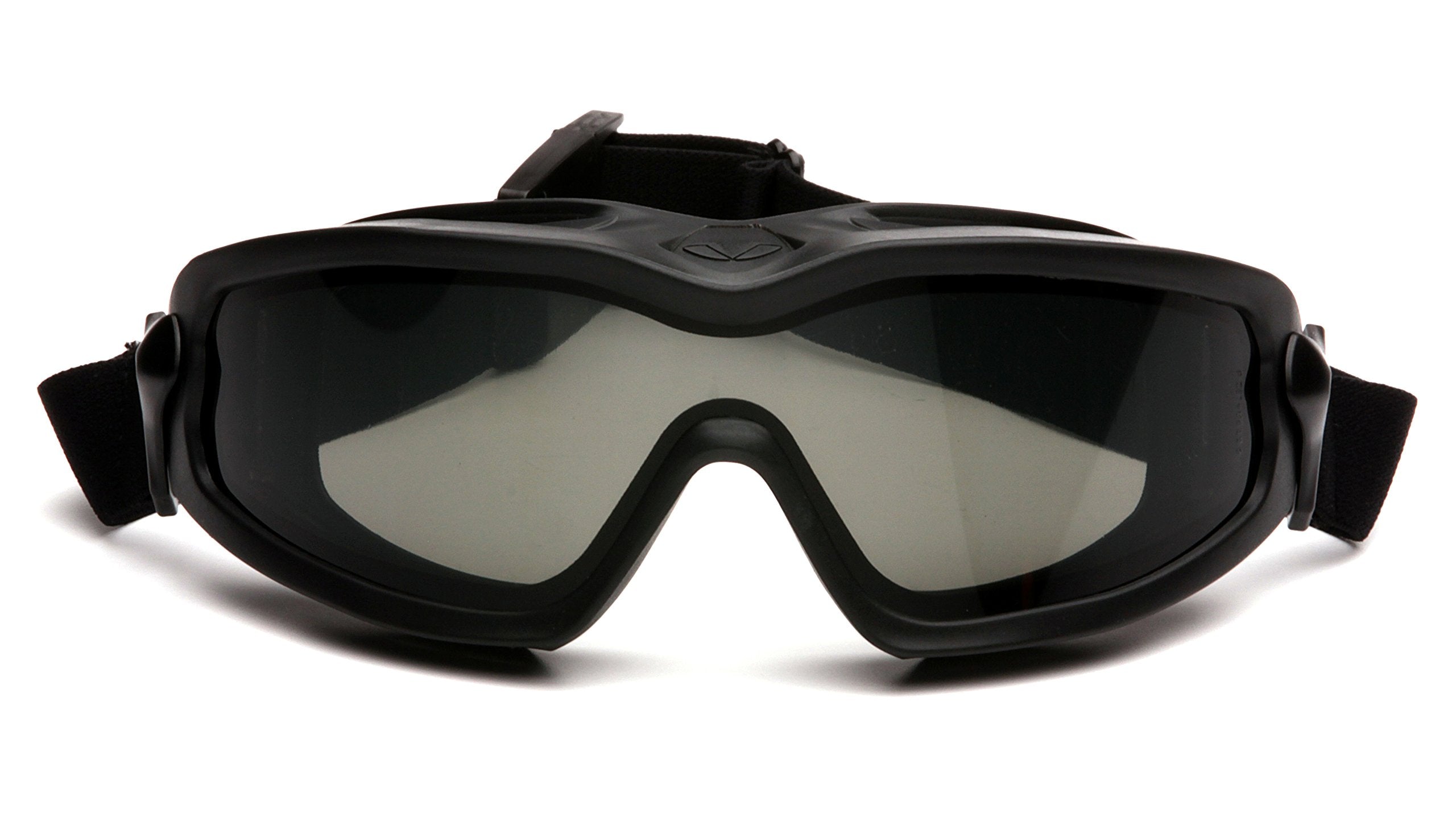 Pyramex GB6420SDT V2G Plus safety glasses with top and bottom indirect vent system for improved airflow.