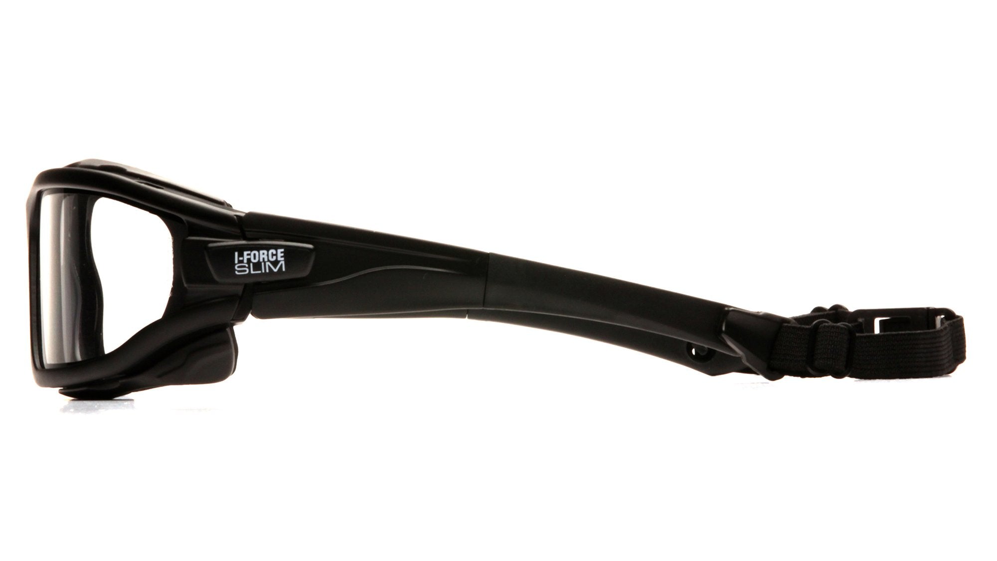Pyramex I-Force Slim goggle with vented foam for dust protection and airflow.