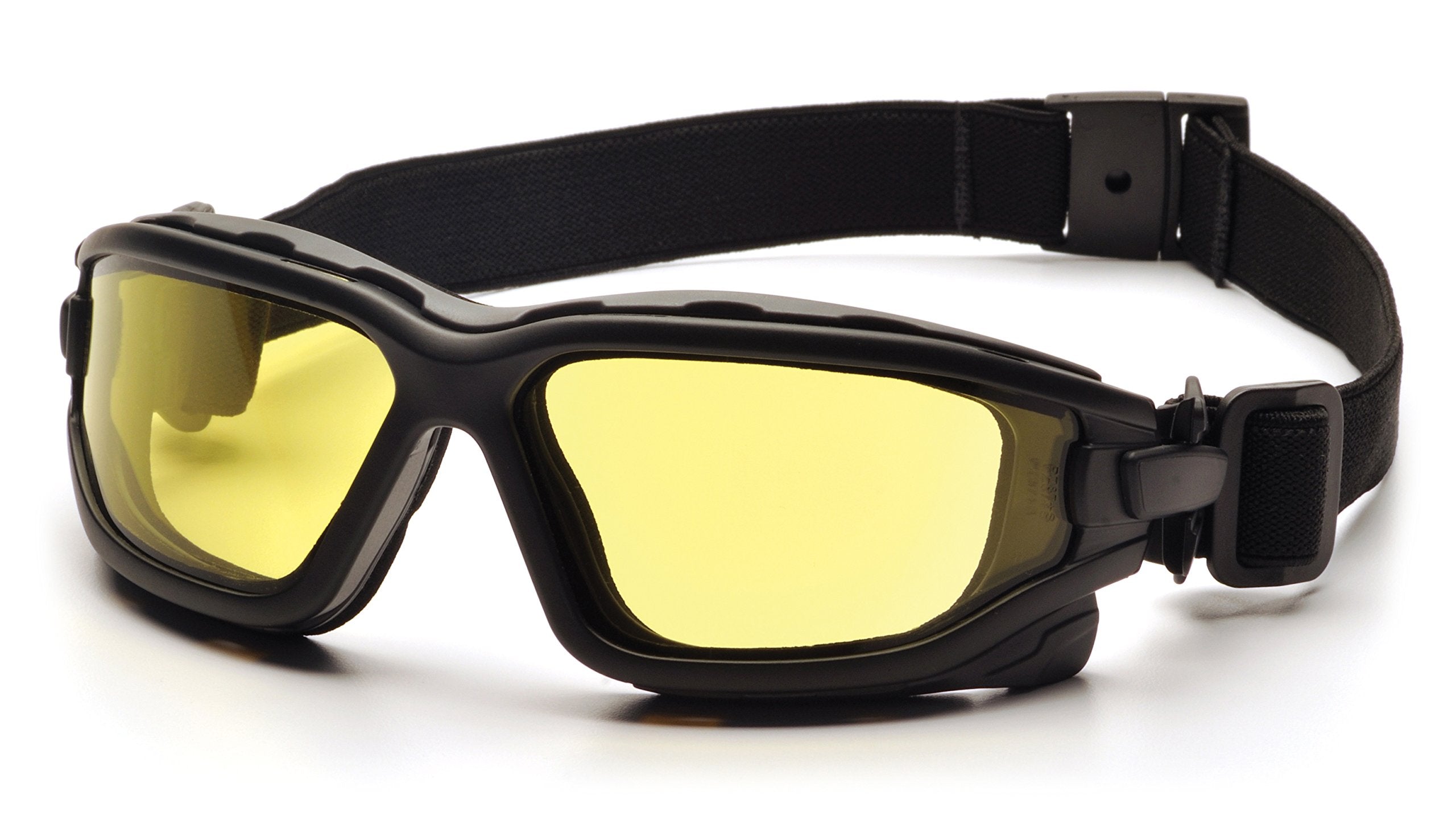 Pyramex I-Force Sporty outer dual-pane lens protects eyes from debris and weather.