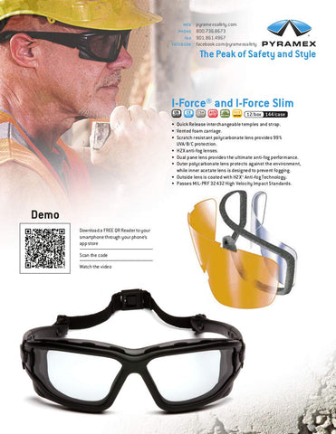 Pyramex I-Force Sporty strap closeup and adjustable fit