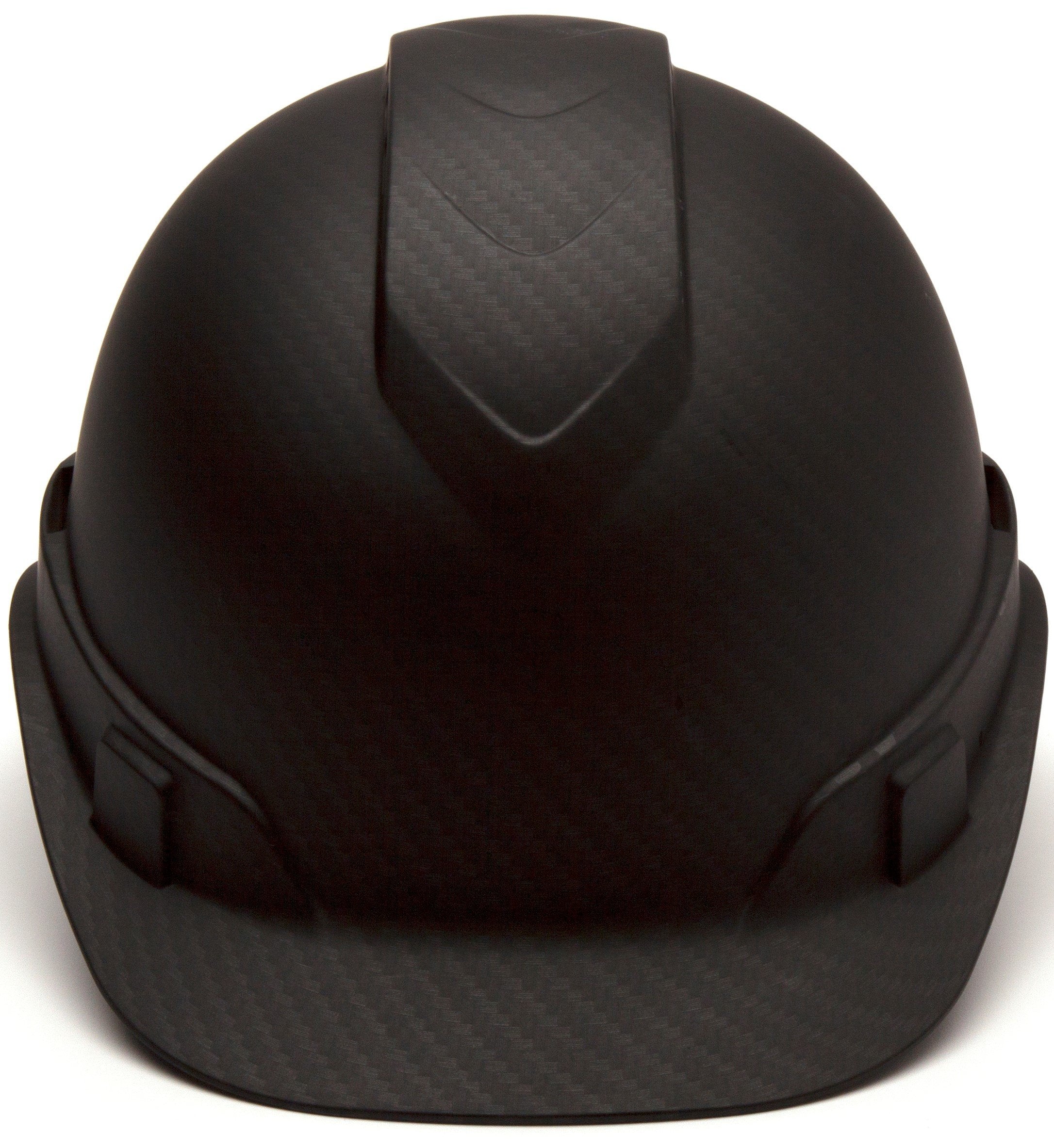 Pyramex Ridgeline vented hard hat rear view with rear suspension padding.