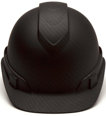 Pyramex Ridgeline vented hard hat rear view with rear suspension padding.
