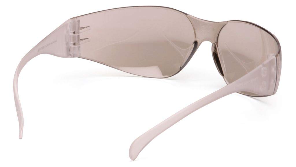 Pyramex safety glasses with anti-scratch lenses keep vision clear.