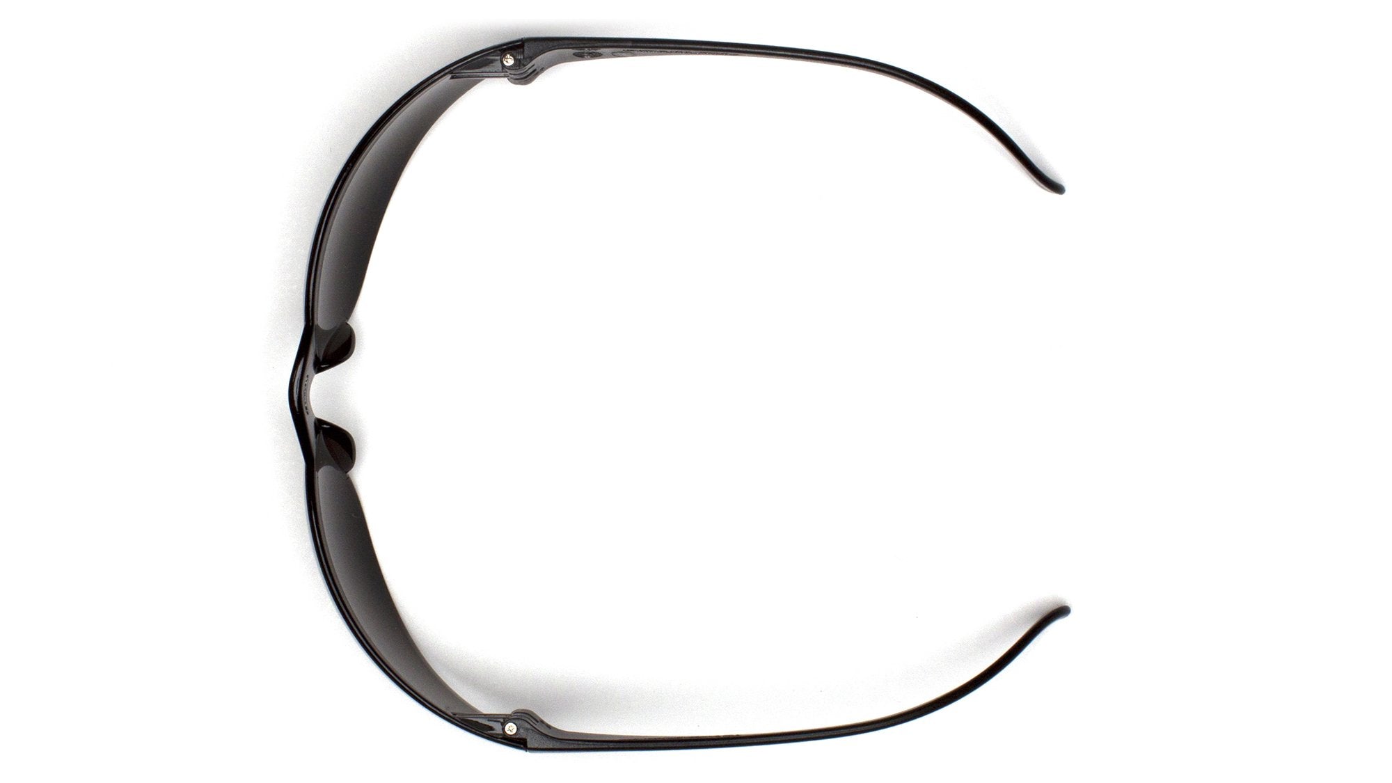 Pyramex safety glasses lightweight frameless design enables easy movement.