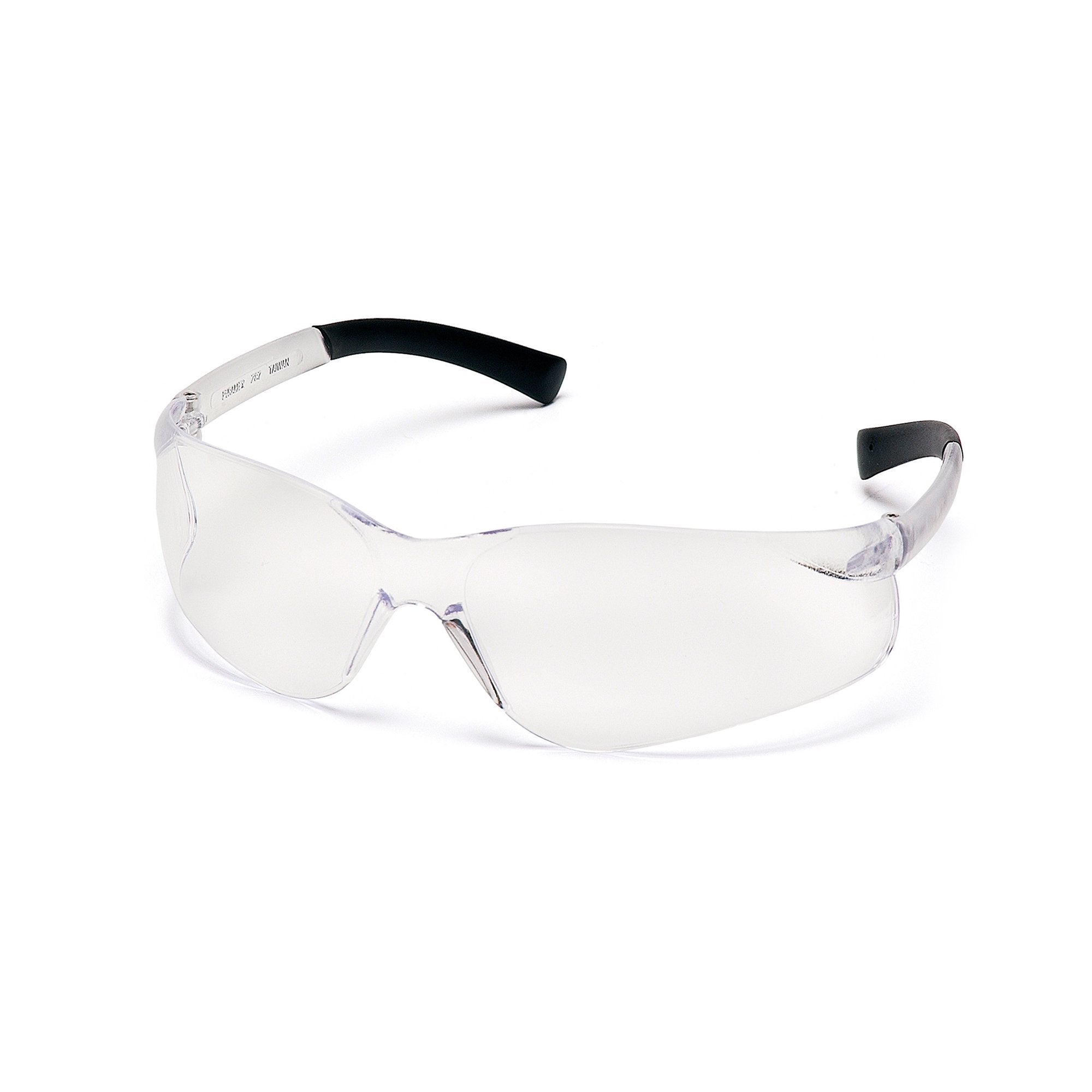 Pyramex Ztek safety glasses with wraparound lens for wide visibility