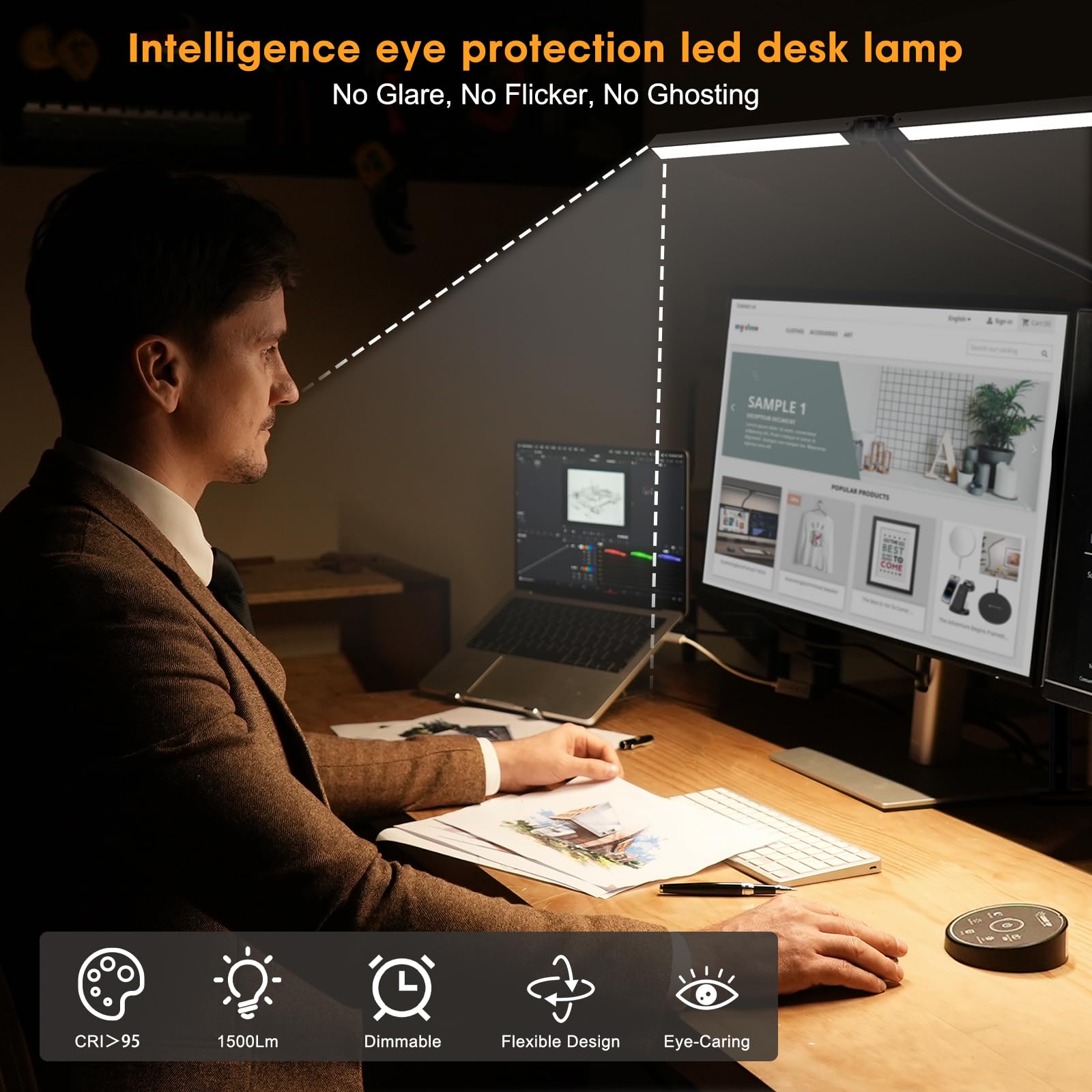 Pzloz lamp head rotated to 270 degrees for targeted illumination
