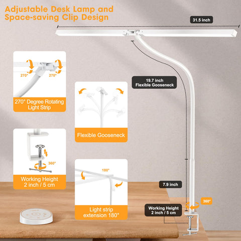 Pzloz energy-efficient desk lamp designed for long hours of use.