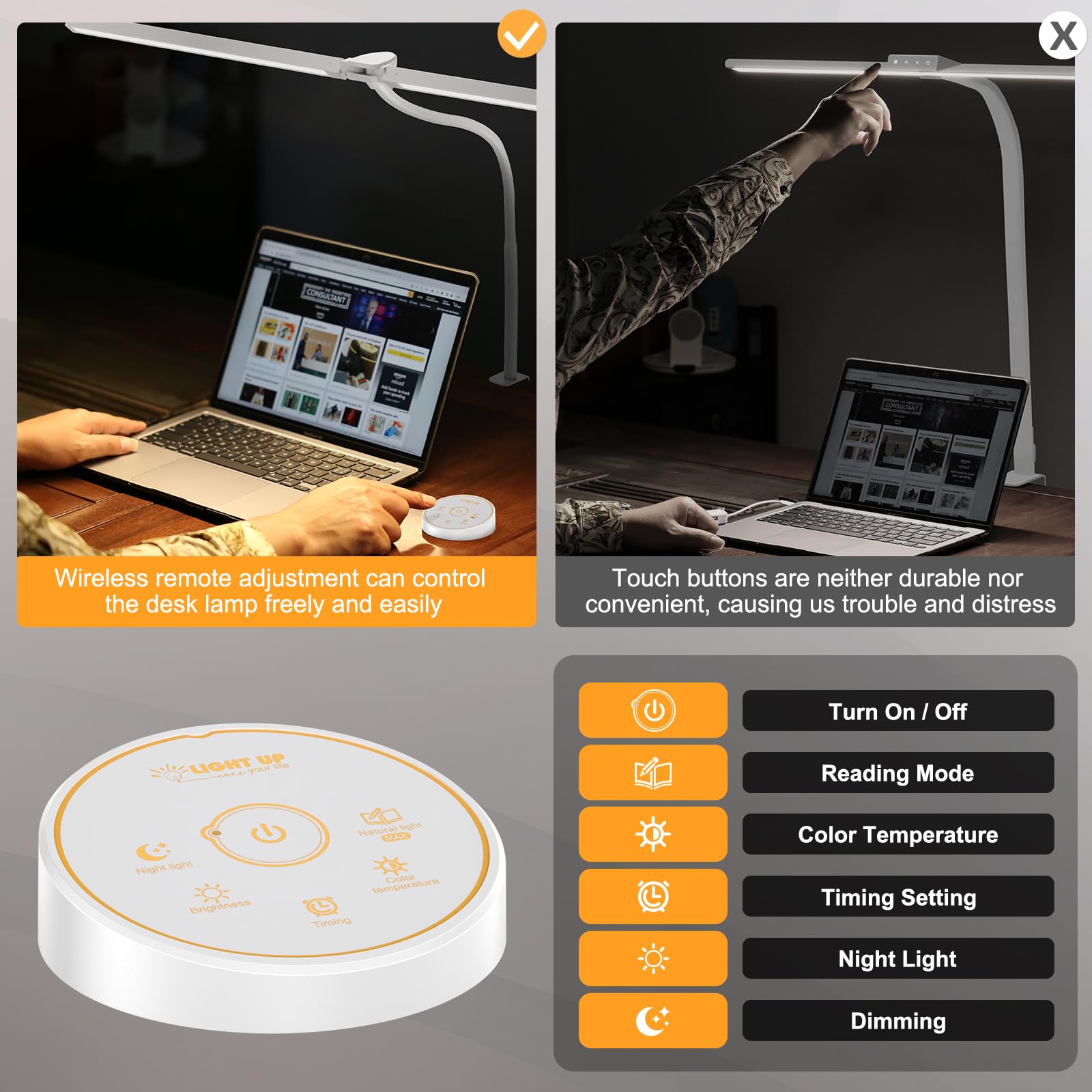 Pzloz eye-friendly lighting with glare-free illumination for screen time.
