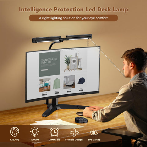 Pzloz LED lamp with remote control for easy brightness and color temp changes