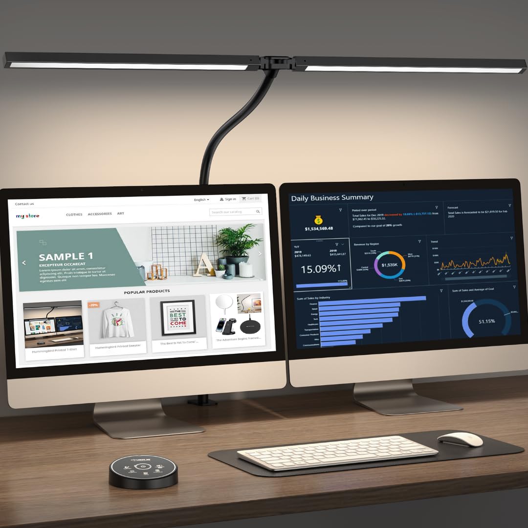 Pzloz LED desk lamp with clamp for secure attachment and versatile lighting