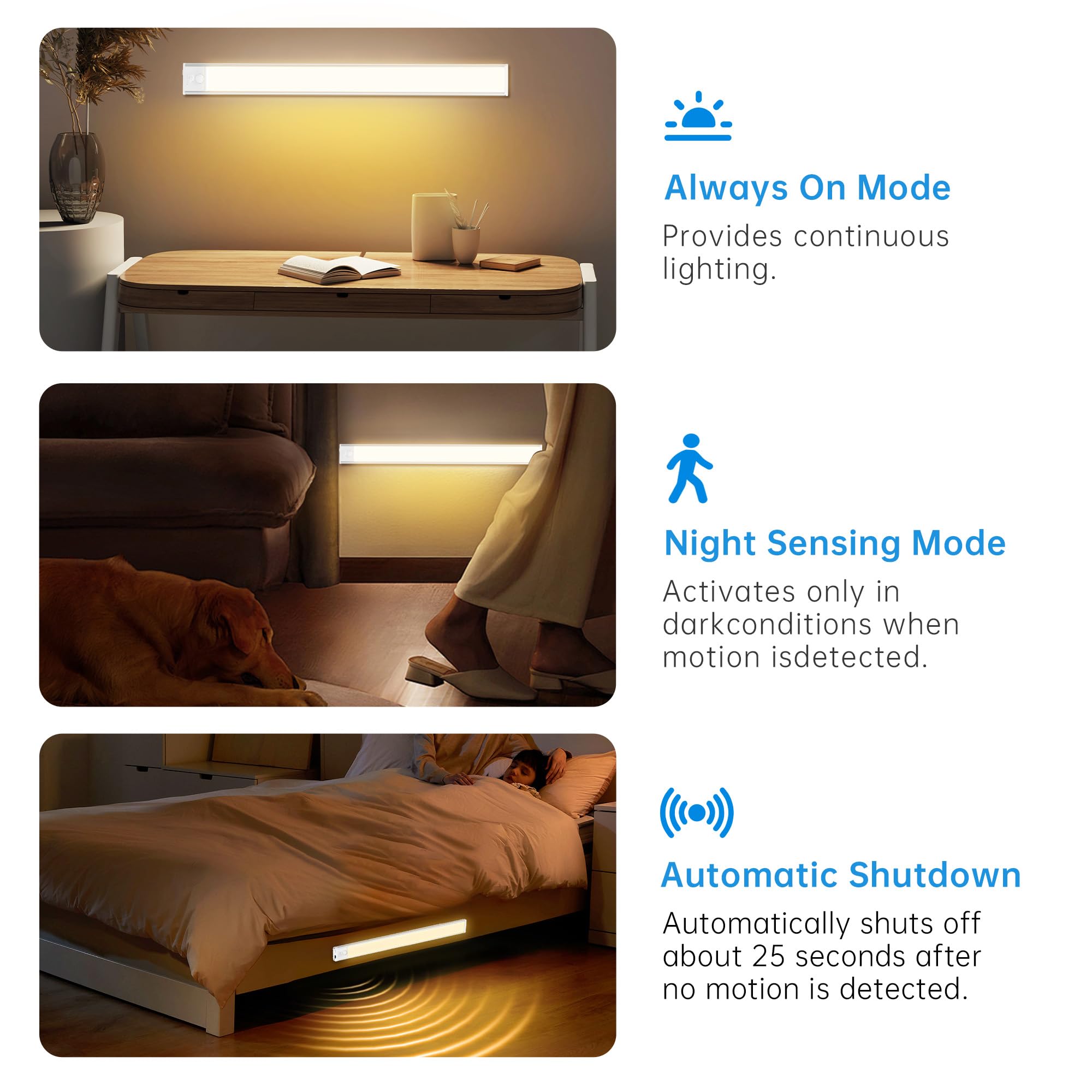 PZSUNLY compact night light illuminating stairs in dark hallways.