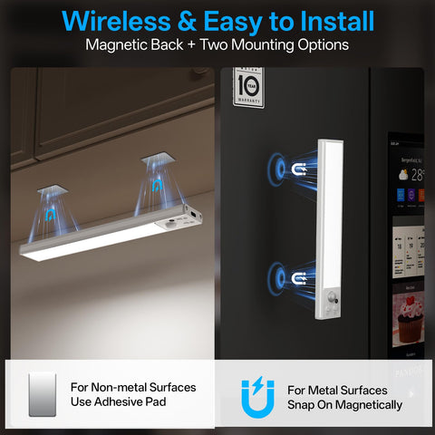 PZSUNLY wireless lighting for easy setup in kitchens, closets, and stairs.