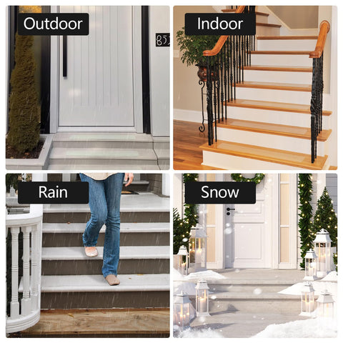 Q-Hillstar Clear Non Slip Treads enhance safety on bathrooms, entries, and patios