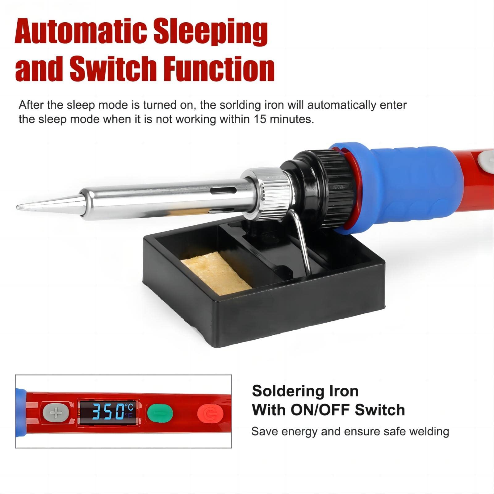 Auto-sleep feature saves energy and extends tip life during pauses.