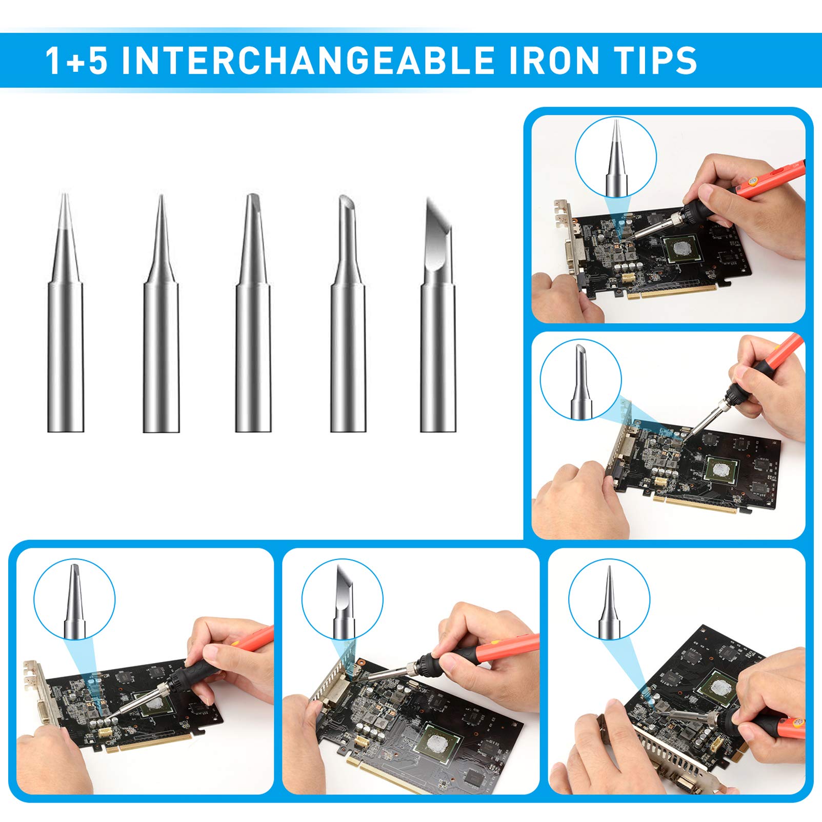Q-MING five tips set widens soldering options.