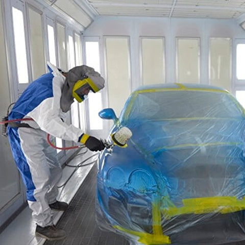 Q1 yellow tape withstands high temperatures during paint drying