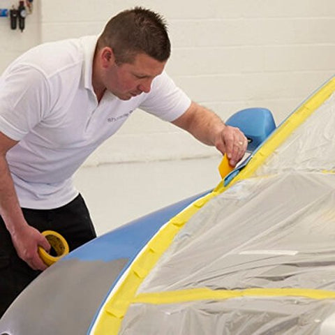 Q1 masking tape used to secure masking paper in automotive prep