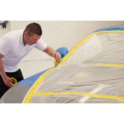 Q1 masking tape resists coatings during automotive paint