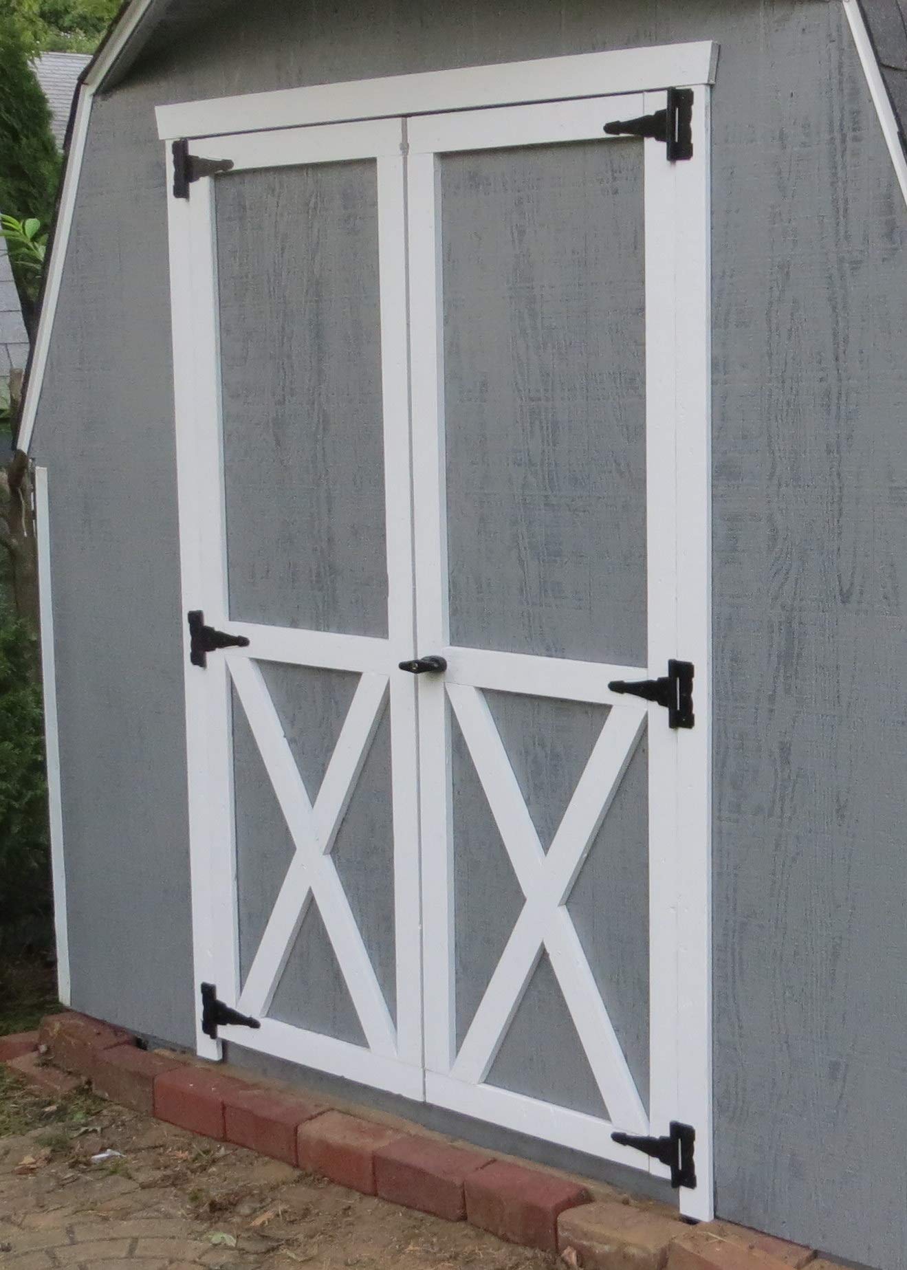 QANVEE shed door hardware kit with screws and wrench for easy install