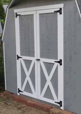 QANVEE shed door hardware kit with screws and wrench for easy install