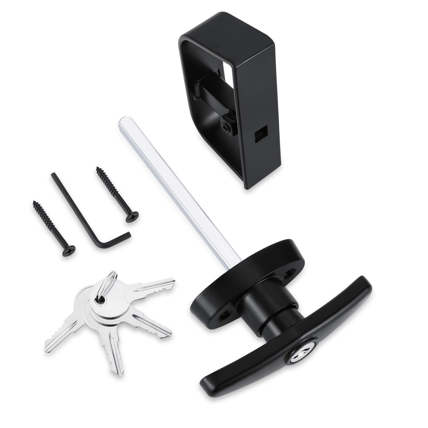 QANVEE shed door latch back D-handle adjustable for door thickness