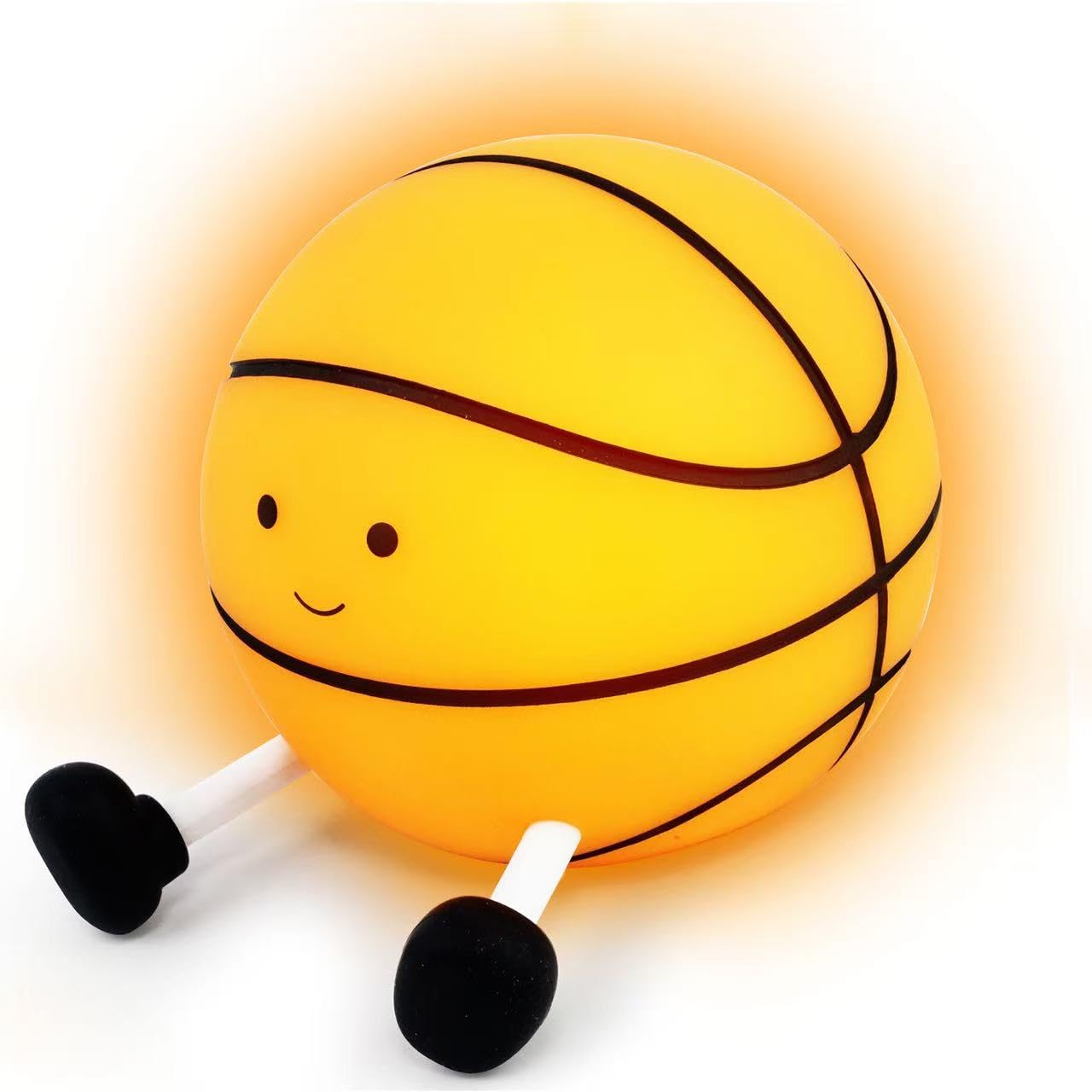 QANYI basketball night light front-on view creates a cozy, motivational mood for bedtime
