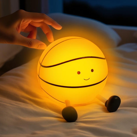 QANYI basketball night light in kids room supports bedtime routine with soft illumination