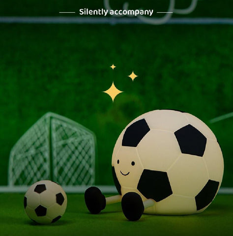QANYI Soccer Night Light complements soccer-themed room decor.