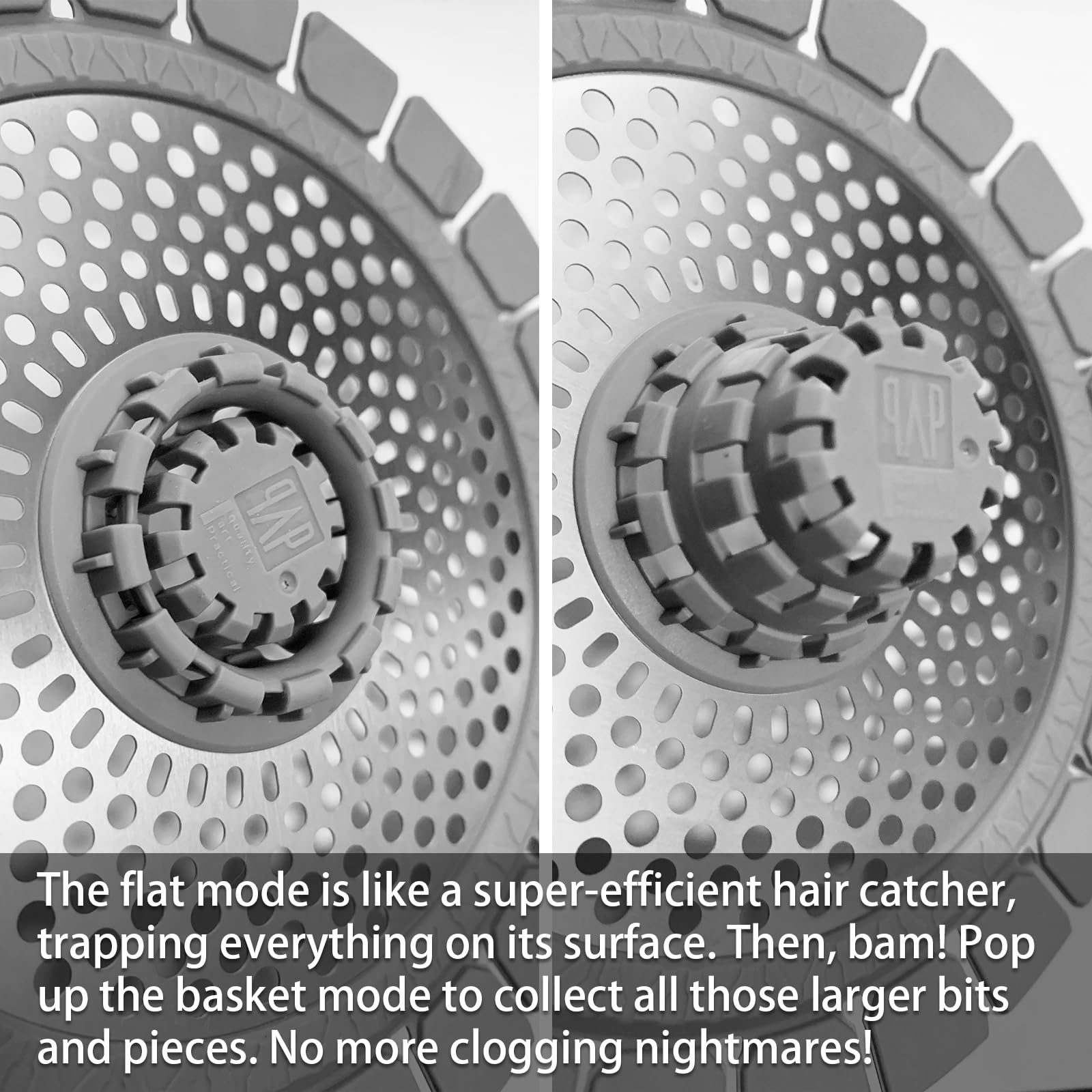 qAp Quality Art Practical bathroom sink debris strainer fits multiple drains