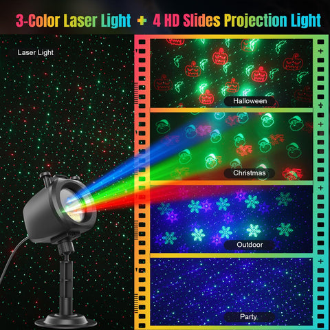 Qardoz projector remote control switches colors and modes