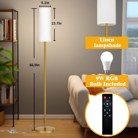 Qaubauyt smart floor lamp app control enables quick scene changes.