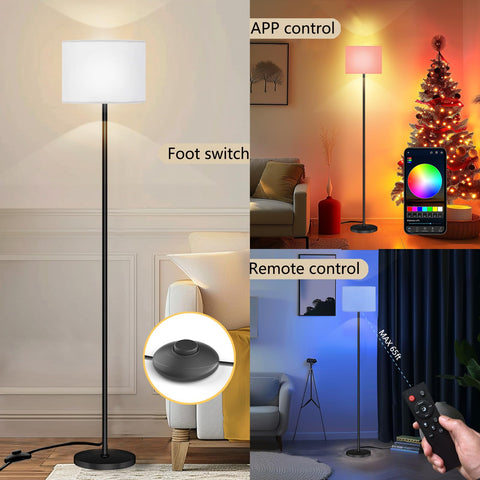 Qaubauyt lamp in reading mode with adjustable 2750K-6500K for comfortable reading.
