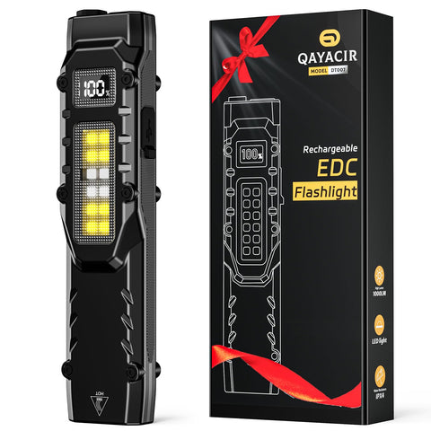 Qayacir EDC main beam illuminates wide areas with Turbo brightness.