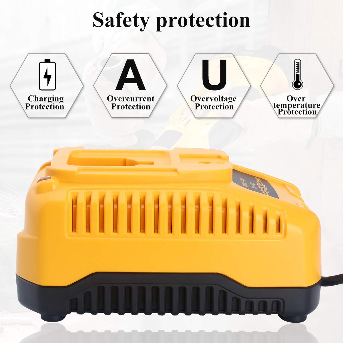 Qbmel DC9310 fast charger back-label confirms broad NiCd/NiMH compatibility.