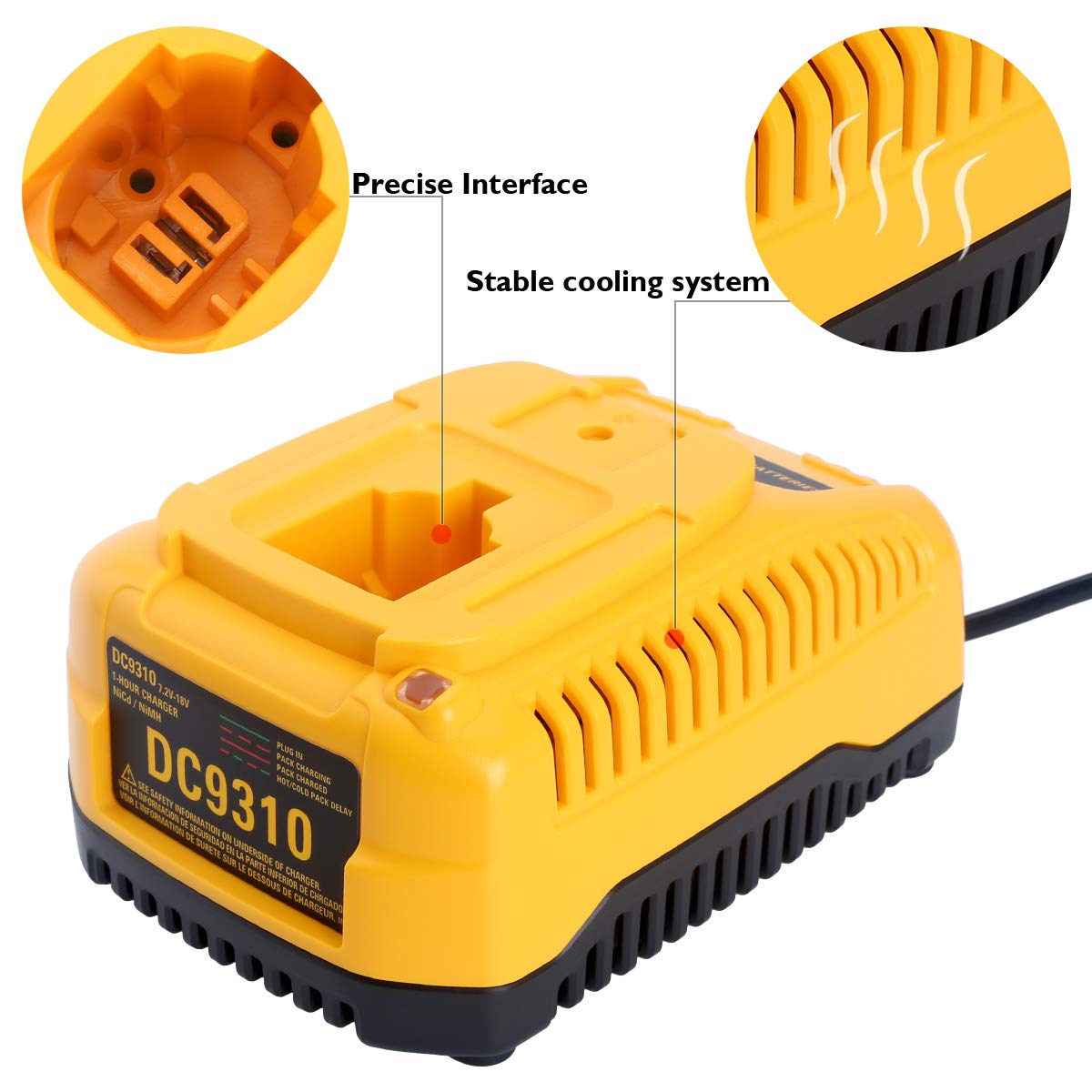 Qbmel DC9310 fast charger indicators reveal charge status and safety at a glance.