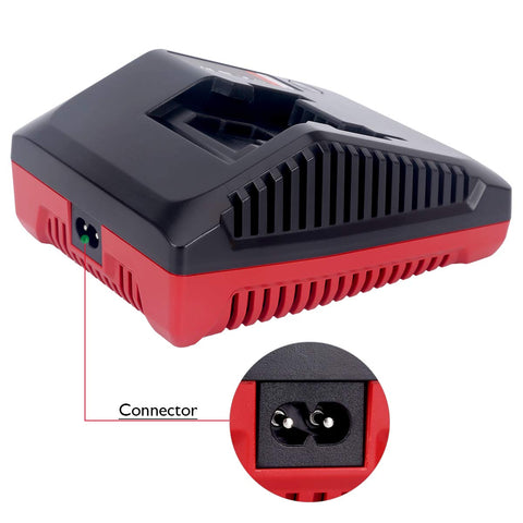 Qbmel charger delivers 18V output for Porter-Cable tool packs.