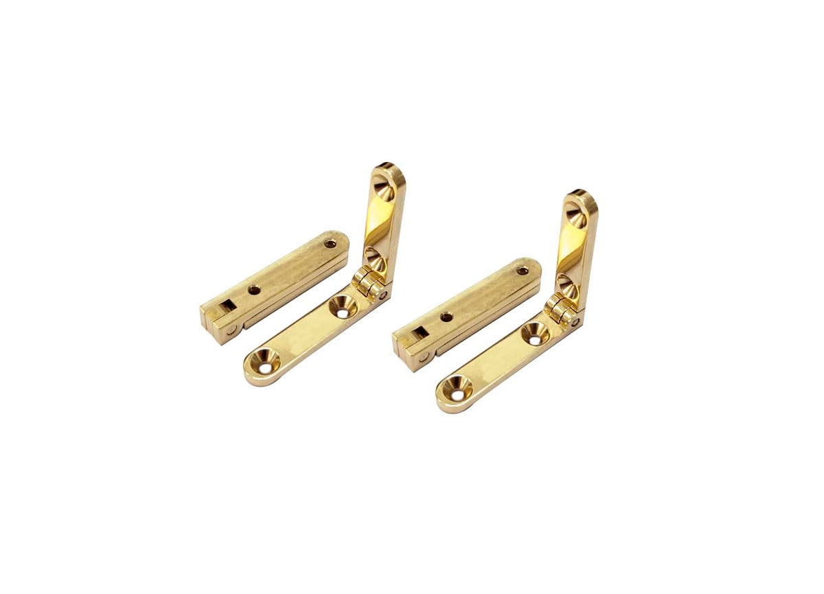 QCAA solid brass heavy jewelry-box side rail hinge provides durable lid support.