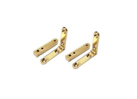QCAA solid brass heavy jewelry-box side rail hinge provides durable lid support.