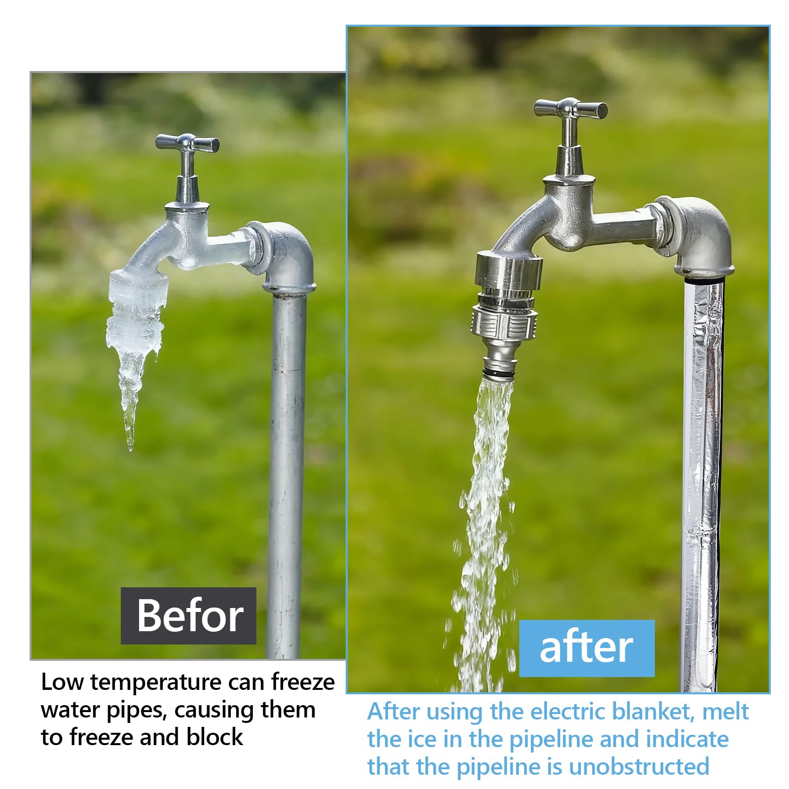 Qchengsan winterization accessory protecting outdoor faucets in cold weather.