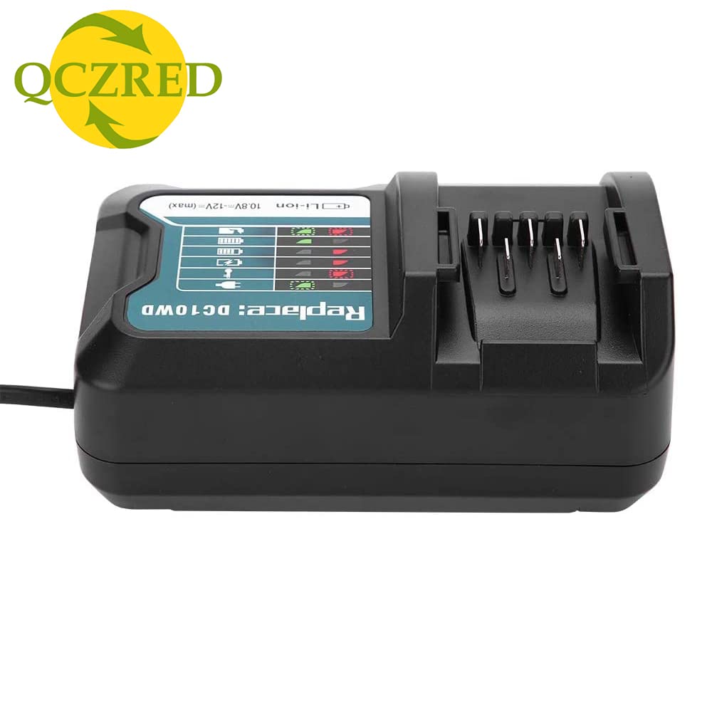 QCZRED DC10WD charger 12-month warranty badge signifying reliability