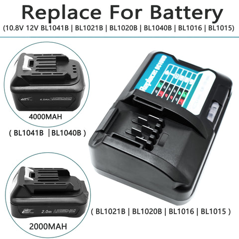 QCZRED DC10WD charger compatibility with Makita BL1016 and BL1041B batteries