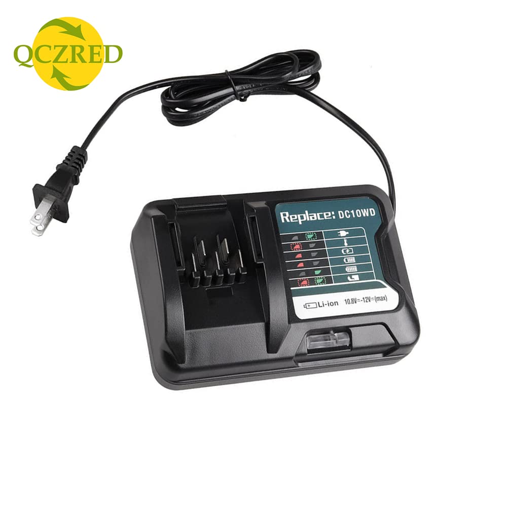 QCZRED DC10WD charger rear view with US plug