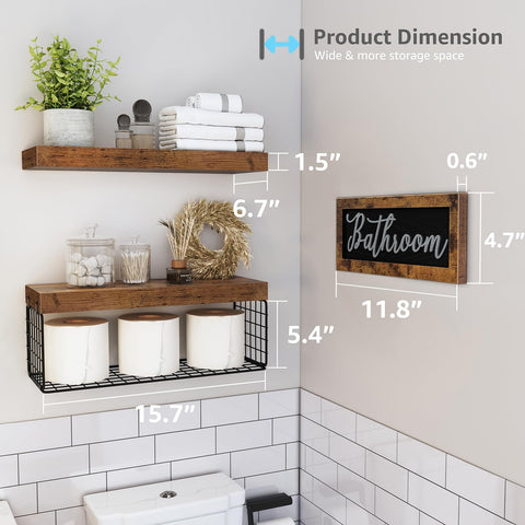 QEEIG bathroom storage basket and shelves keep towels and essentials organized.