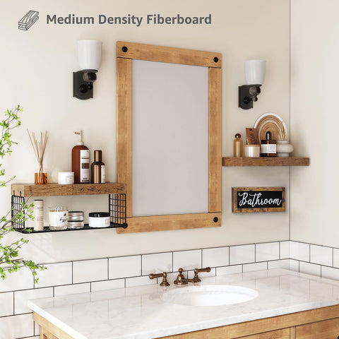 QEEIG durable MDF shelves resist moisture for reliable bath storage.