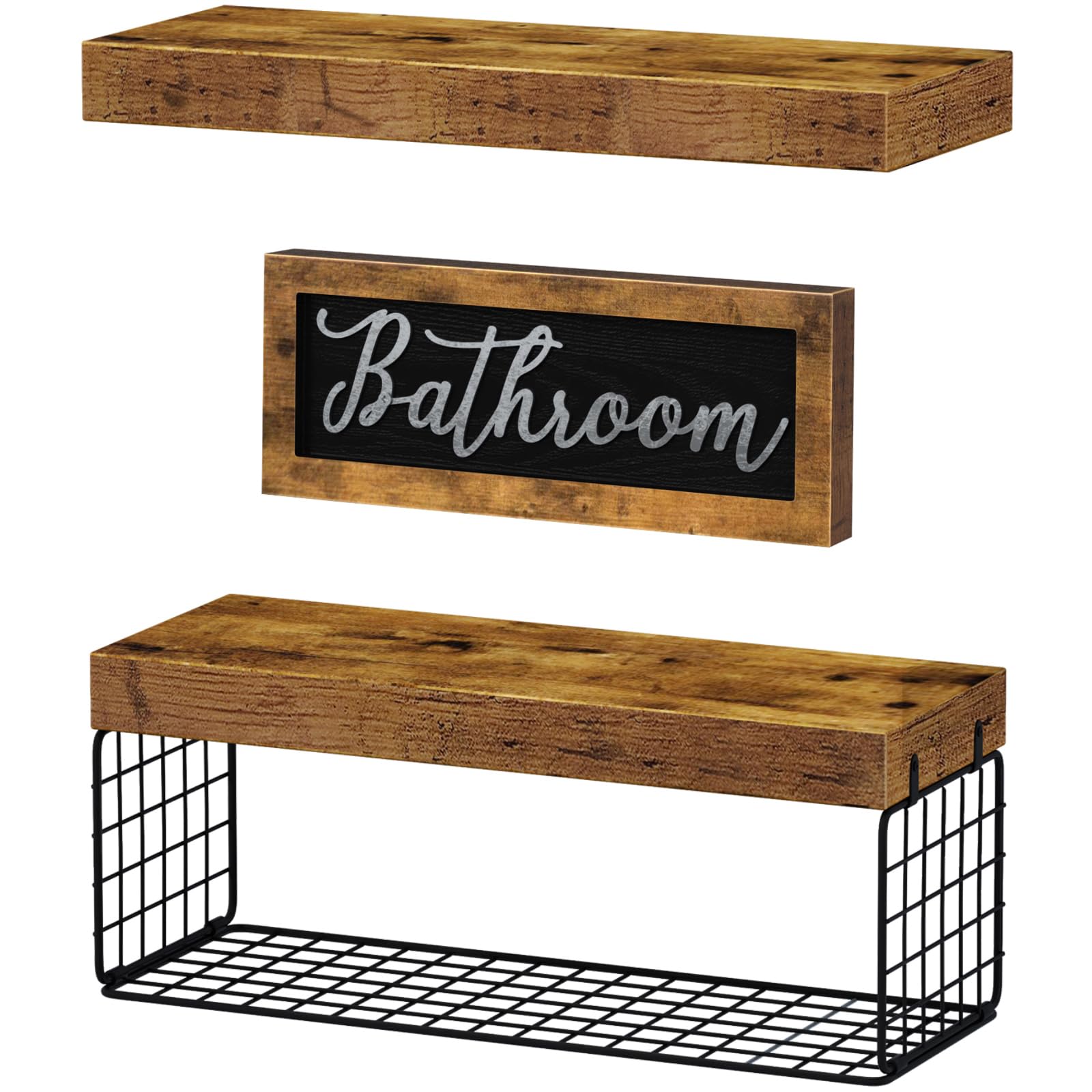 QEEIG invisible brackets support sturdy weight with a clean farmhouse look.